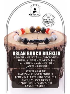 Sertifikalı Aslan Burcu Bileklik, Şık ve Zarif Takı Hediye Alternatifi