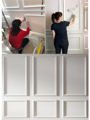 UltraMint Boyanabilir 2,5 cm Duvar Çıtası Seti, 6 Parça, Dekoratif ve Şık Tasarım