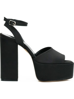 Tuna Platformlu Yüksek Topuklu Saten Kadın Ayakkabı - PLT8457