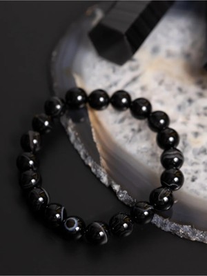 Parlak Doğal Taş Bileklik, Unisex, El Yapımı, Şık ve Zarif Takı