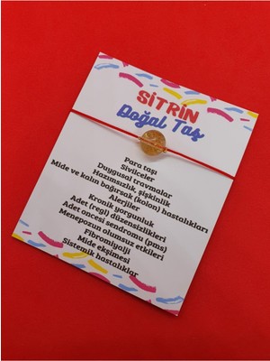 Sitrin Doğal Taş Ip Bileklik, Şık ve Enerji Dolu Takı