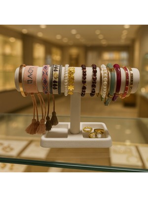 Feyza Design 3D Bileklik ve Yüzük Standı, Şık ve Kullanışlı Sergileme Çözümü