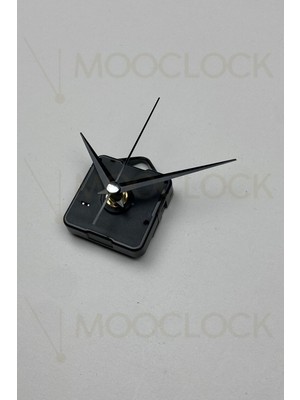 UltraMint Sessiz Duvar Saati Mekanizması, 14 mm Şaft, Akrep, Yelkovan ve Saniye Içeren