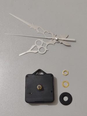 UltraMint Sessiz Duvar Saat Mekanizması, 16 Mm, Akrep, Yelkovan, Saniye, Askılı