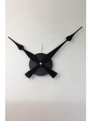 UltraMint Metal Göbek Saat Motoru, Akrep ve Yelkovan, Siyah Renk, Standart Boy