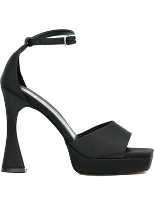 Tuna Platformlu Yüksek Topuklu Saten Kadın Ayakkabı - PLT8188