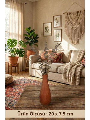 Atbyhome Ahşap Vazo Yolanda Büyük 20 cm