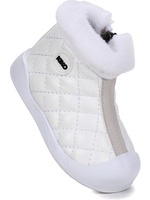 Kiko Kids  Biser Fermuarlı Termo Taban Kız Bebek Bot Ayakkabı