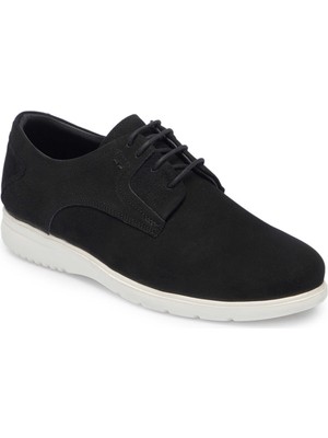 Tergan Siyah Hakiki Nubuk Deri Erkek Casual Ayakkabı - E25S1AY57550-A64