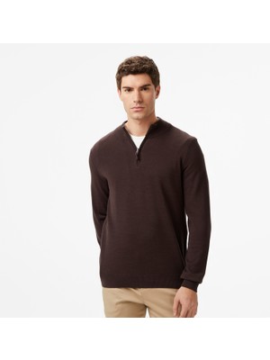 Nautica Erkek Kahverengi Classic Fit Kazak S57104T.20C