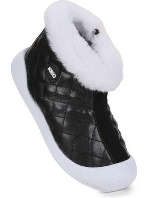 Kiko Kids  Biser Fermuarlı Termo Taban Kız Bebek Bot Ayakkabı