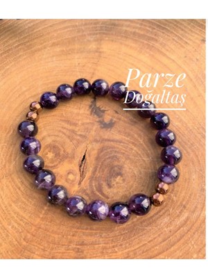 Doğal Ametist Taşlı Şık Bileklik, Zarif ve Enerji Dolu Takı