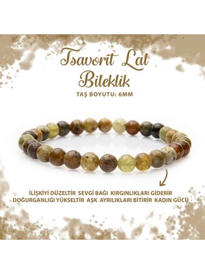 Doğal Tsavorit Lal 6mm Bileklik, Şık ve Benzersiz Takı Parçası