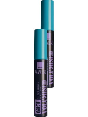 Avon Color Trend Get Volumised Supershock Maskara İkili Set Hacim Verici Suya Dayanıklı Büyük Boy