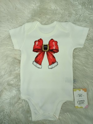 Sarda Yılbaşı Temalı,baskılı Bebek Çıtçıtlı Body.% 100 Pamuklu