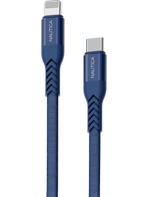 Nautica C420 Type-C To Lightning 20W Hızlı Şarj ve Data Kablosu 1.2 Metre Navy
