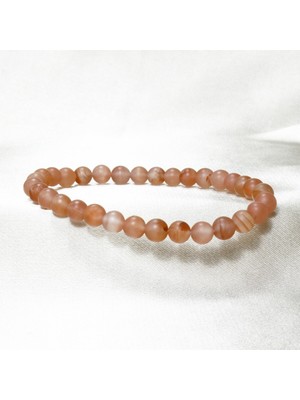 Doğal Akik Taşı Bileklik, 4 mm Küre Kesim, Şık ve Zarif Takı