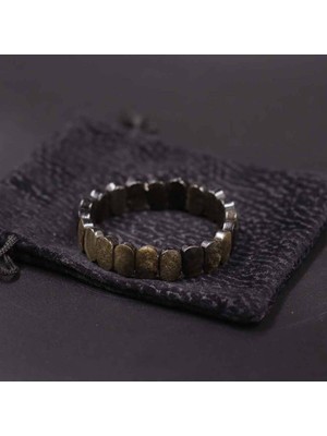 Doğal Rainbow Obsidyen Taşlı Elastik Bileklik, Şık ve Renkli Takı