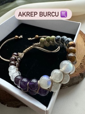 Doğal Taşlı Akrep Burcu Bileklik, Şık ve Enerjik Takı