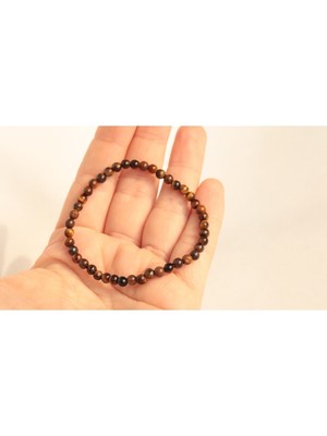 Doğal Kaplangözü Taş Bileklik 4mm, Şık ve Enerji Dolusu Takı