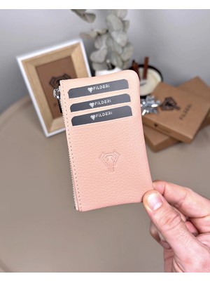 Fil Deri Hakiki Deri Fermuarlı Mini Para Bölmeli Kartlık 2126