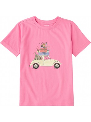 Colermi Pamuk Kumaş Çocuk Tişörtü – Hediyeli Araba Baskılı