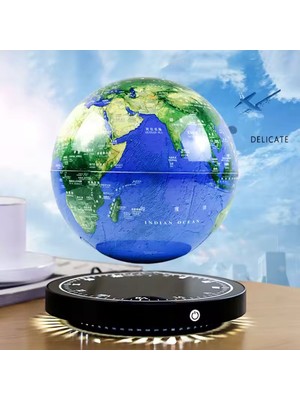 Belirtilmemiş Havada Boşlukta Dönen Dünya Şeklinde Harita Dekoratif Aydınlatmalı Manyetik Rözenans