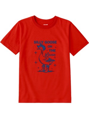 Colermi Pamuk Kumaş Çocuk Tişörtü – Silly Goose Baskılı T-Shirt