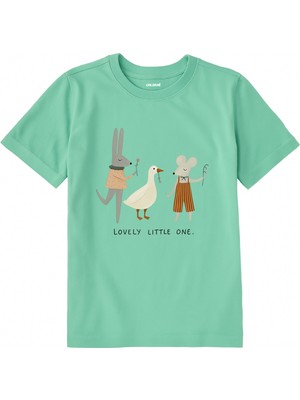 Colermi Pamuk Kumaş Çocuk Tişörtü – Sevimli Hayvanlar Baskılı Çocuk T-Shirt