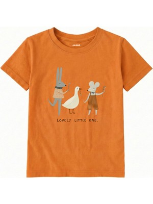 Colermi Pamuk Kumaş Çocuk Tişörtü – Sevimli Hayvanlar Baskılı Çocuk T-Shirt