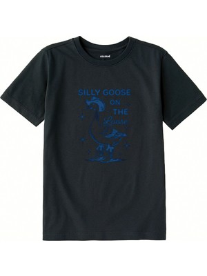 Colermi Pamuk Kumaş Çocuk Tişörtü – Silly Goose Baskılı T-Shirt