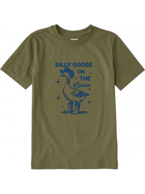Colermi Pamuk Kumaş Çocuk Tişörtü – Silly Goose Baskılı T-Shirt