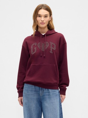 Gap Kadın Bordo Gap Logo Fleece Sweatshirt
