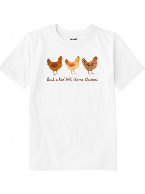 Colermi Pamuk Kumaş Çocuk Tişörtü – Tavuk Desenli Çocuk Tişörtü