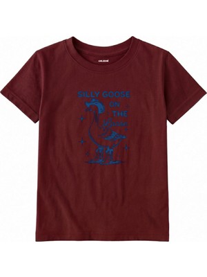 Colermi Pamuk Kumaş Çocuk Tişörtü – Silly Goose Baskılı T-Shirt