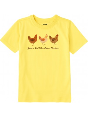 Colermi Pamuk Kumaş Çocuk Tişörtü – Tavuk Desenli Çocuk Tişörtü