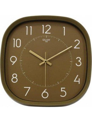 Galaxy Premium Serisi Abs Kasa Duvar Saati Oval 30 cm Yeşil Renkli Modern Kadran