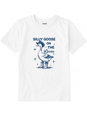 Colermi Pamuk Kumaş Çocuk Tişörtü – Silly Goose Baskılı T-Shirt