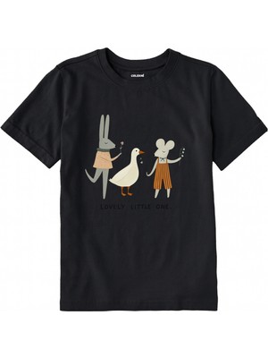 Colermi Pamuk Kumaş Çocuk Tişörtü – Sevimli Hayvanlar Baskılı Çocuk T-Shirt