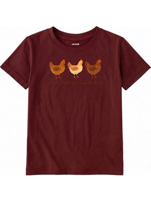 Colermi Pamuk Kumaş Çocuk Tişörtü – Tavuk Desenli Çocuk Tişörtü
