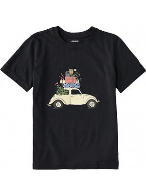 Colermi Pamuk Kumaş Çocuk Tişörtü – Hediyeli Araba Baskılı