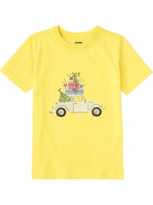 Colermi Pamuk Kumaş Çocuk Tişörtü – Hediyeli Araba Baskılı