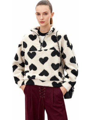 Rays 3121A Kalpli Fermuarlı Sweat Bej