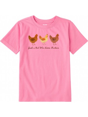 Colermi Pamuk Kumaş Çocuk Tişörtü – Tavuk Desenli Çocuk Tişörtü