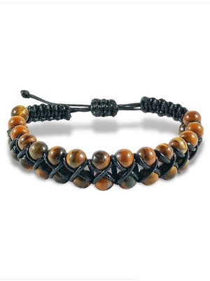 Doğal Kaplangözü Taşı Örgü Bileklik, Şıklık ve Enerji Dolu Aksesuar