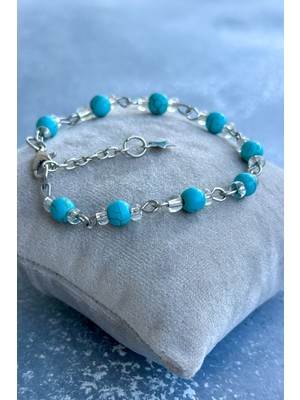 Turkuaz Doğaltaş Bileklik, Şık ve Doğal Takı Aksesuarı