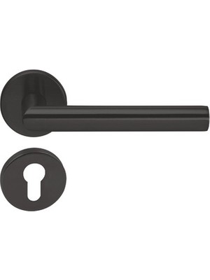 Hafele Werner Kapı Kolu Seti Mat Siyah Barelli