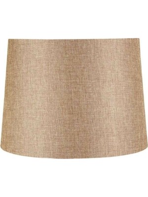 Feyza Design Konik Şapka Abajur Başlığı, Keten Kumaş, Çap 35 Cm, Şık ve Modern Tasarım