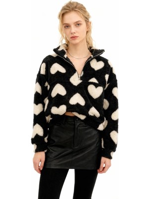 Rays 3121A Kalpli Fermuarlı Sweat Siyah