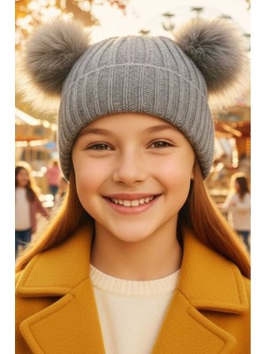 Tezzgelsin Kız Çocuk 6 - 14 Yaş Ponponlu Fitilli Bere Çocuk Bere